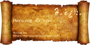Herczog Áron névjegykártya